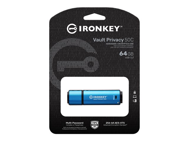 KINGSTON 64GB USB-C IronKey Vault 50C IKVP50C/64GB