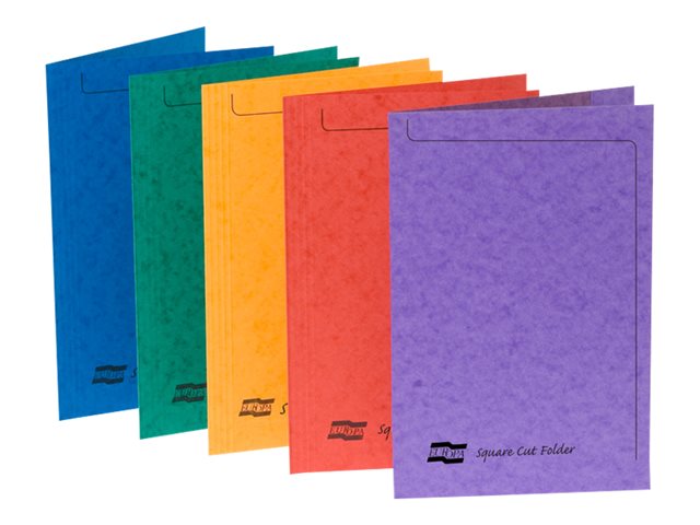 Europa Square Cut Folder For Folio Capacity 100 Sheets Mottled Assorted
