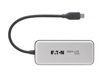 Eaton Tripp Lite series 4-Port USB-C Hub, USB 3.2 Gen 2 (10 Gbps), 4x USB-C Ports, 100W PD Charging, Thunderbolt 3 Compatible, Gray - hub - 4 ports