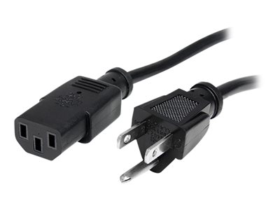 StarTech.com 3ft (1m) Computer Power Cord, NEMA 5-15P to C13 Power Cord, 10A 125V, 18AWG, Black Replacement AC Power Cord, Monitor Power Cable, NEMA 5-15P to IEC 60320 C13 TV Power Cord - PC Power Supply Cable
