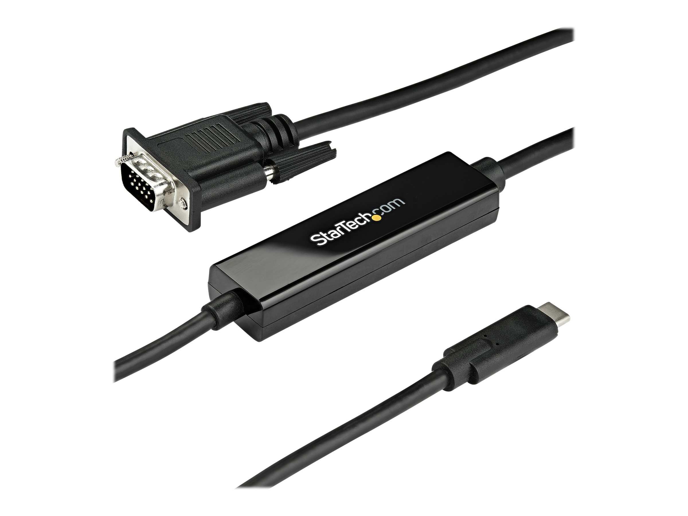 StarTech.com 3ft (1m) USB C to VGA Cable, 1920x1200/1080p USB Type C to VGA Video Active Adapter Cable, Thunderbolt 3 to VGA Monitor/ Projector, DP Alt Mode HBR2 Cable www.publicsector.shidirect.com