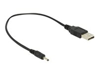 DeLOCK 4 pin USB Type A (kun strøm) (male) - Strøm DC jackstik 3,0 mm (ID: 1,1 mm) (male) Sort 27cm USB / strøm kabel