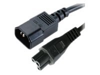 MicroConnect Strøm IEC 60320 C5 Strøm IEC 60320 C14 Sort 1.8m Strømkabel