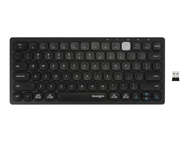 Kensington Multi Device Dual Wireless Compact Keyboard Keyboard English Black