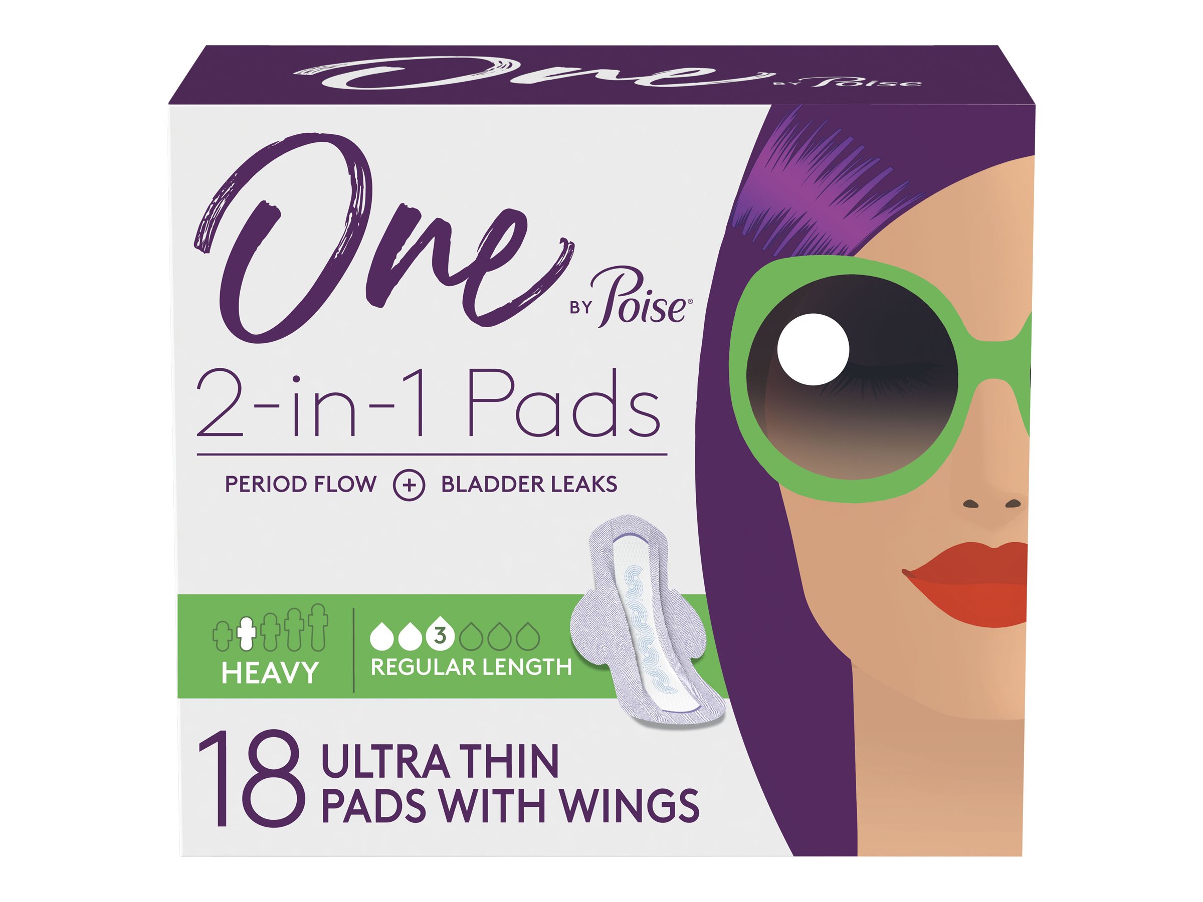 ONE BY P 2-IN-1 PADS HEAVY 18'S