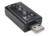 Tripp Lite USB External Sound Card Microphone Speaker Virtual 7.1 Channel - sound card
