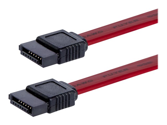 Image of StarTech.com 12in SATA Serial ATA Cable - SATA cable - Serial ATA 150/300 - SATA (F) to SATA (F) - 1 ft - red - SATA12 - SATA cable - 30.5 cm