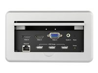 Startech Conference Table Connectivity Pop up Box with AV and Data Ports - HDMI, VGA, DisplayPort to 4K HDMI Output (BOX4HDEC