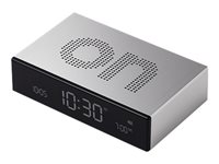 Lexon Flip Premium LCD Alarm Clock - Gunmetal - LR152A