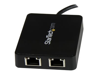StarTech.com USB-C to Dual Gigabit Ethernet Adapter with USB 3.0 (Type-A) Port - USB Type-C Gigabit Network Adapter (US1GC301AU2R) - network adapter - USB-C - Gigabit Ethernet x 2 USB 3.0