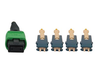 Eaton Tripp Lite Series 40/100/400G Singlemode 9/125 OS2 Breakout Fiber Optic Cable (12F MTP/MPO-APC to 4x Duplex SN-UPC F/M), LSZH, Yellow, 2 m (6.6 ft.)