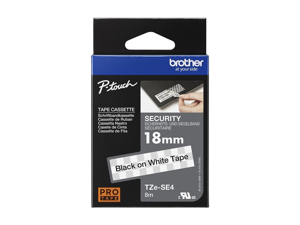 BROTHER Ruban TZe 18 mm Noir /