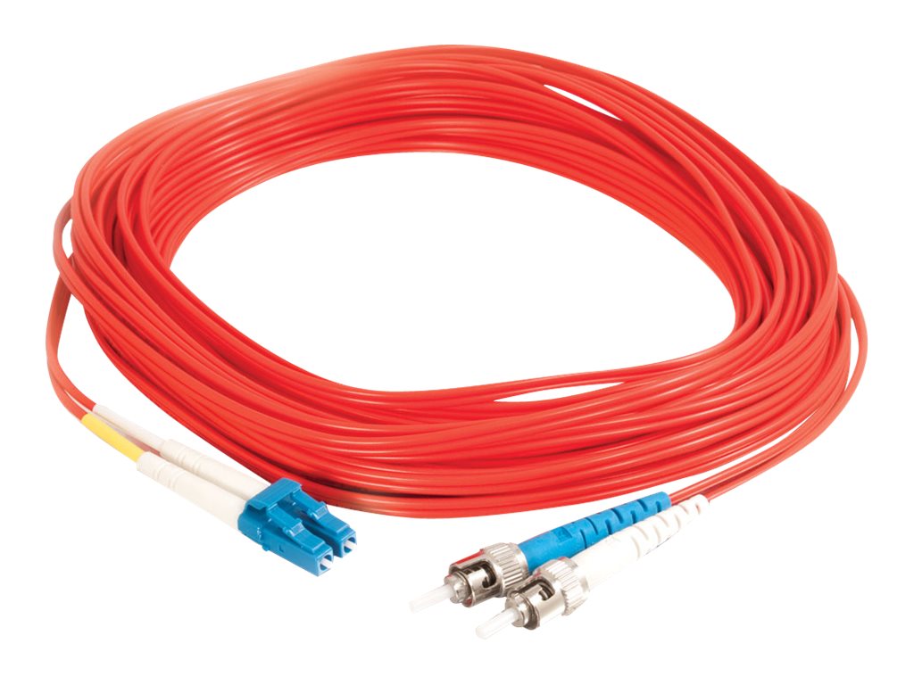 C2G 2m LC-ST 9/125 Duplex Single Mode OS2 Fiber Cable TAA - Red - 6ft - patch cable - 2 m - red