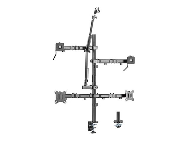 Lumi mounting kit All-in-One for 2 LCD displays / curved LCD displays studio setup fine Product shot Left-angle 79300
