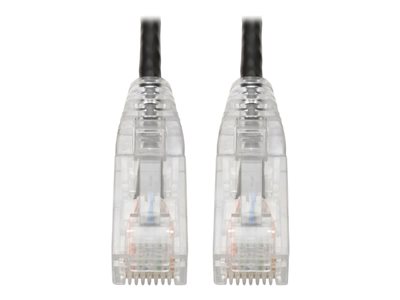 Tripp Lite Cat6 Gigabit Snagless Molded Slim UTP Patch Cable RJ45 Black 8in