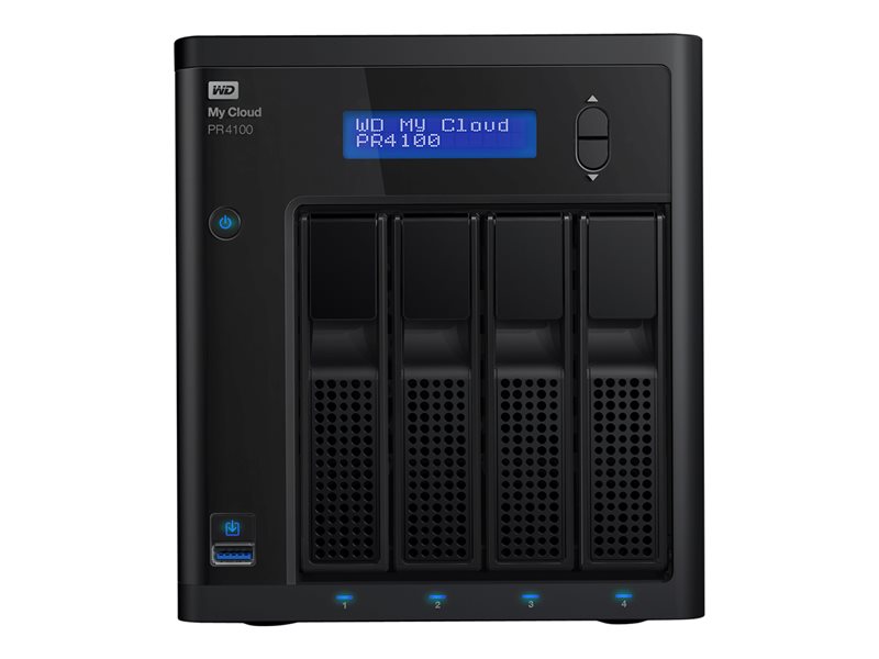 WD My Cloud PR4100 WDBNFA0240KBK - NAS-Server - 4 Schächte - 24 TB - HDD 6 TB x 4 - RAID RAID 0, 1, 5, 10, JBOD - RAM 4 GB - Gigabit Ethernet