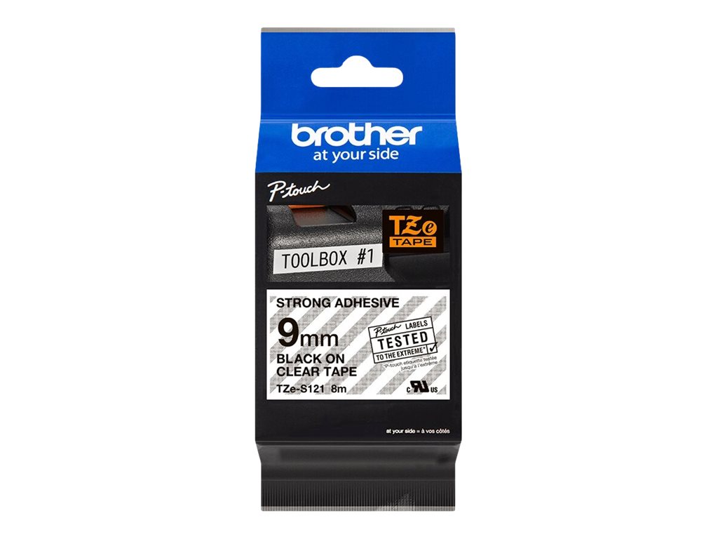 Brother TZe S121 - Laminated extra strength adhesive tape