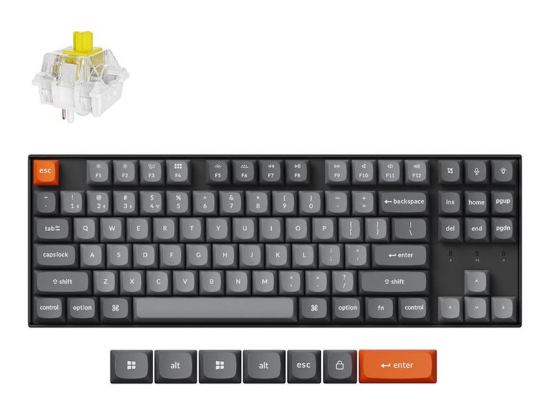 Keychron K8 MAX keyboard QMK mechanical fully assembled 80% TKL Input Product shot Front 79500