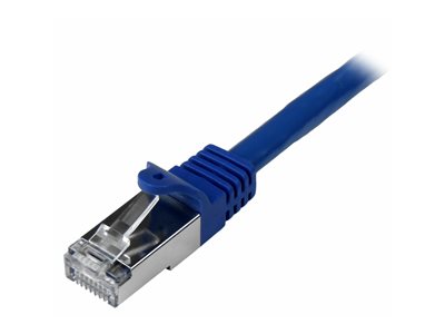 Startech 50cm CAT6 Ethernet Cable, 10 Gigabit Shielded Snagless RJ45 100W PoE Patch Cord, CAT 6 10GbE SFTP Network Cable w/Strain Relief, Blue, Wiring is UL Certified/TIA