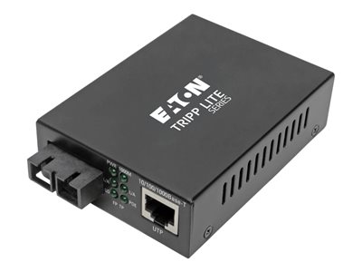 Eaton Tripp Lite Series Gigabit Multimode Fiber to Ethernet Media Converter, POE+