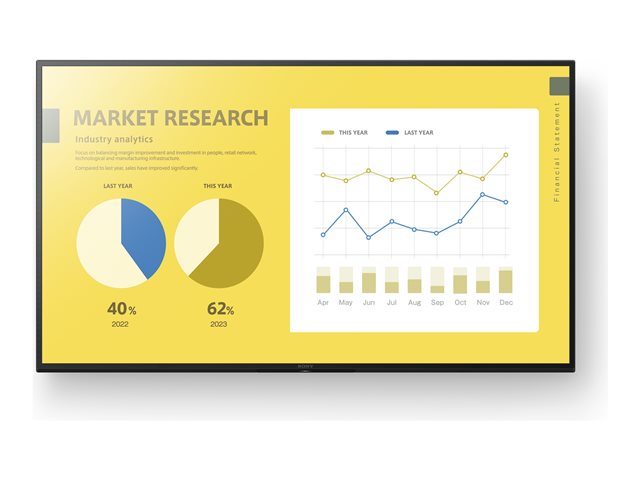 Sony Bravia Professional Displays Fw 65ez20l Ez20l Series 65 Led Backlit Lcd Display 4k For Digital Signage