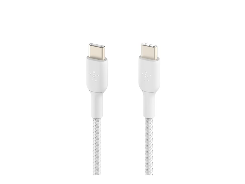 BELKIN Câble tressé USB-C USB-C 1m blanc