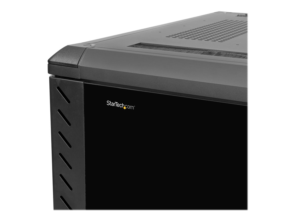 StarTech.com 22U Server Rack Cabinet with secure locking door - 4 Post Adjustable Depth (5.5" to 28.7") - 1768 lb capacity - 19 inch Portable Network Equipment Enclosure on wheels/casters (RK2236BKF) - rozvaděč stojanový - 22U – foto 7