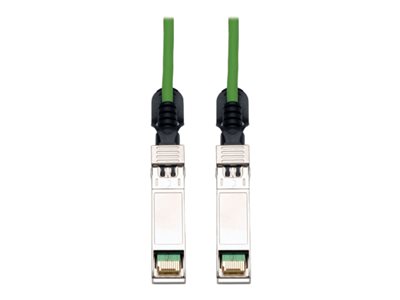 Eaton Tripp Lite Series SFP+ 10Gbase-CU Passive Twinax Copper Cable, SFP-H10GB-CU1M Compatible, Green, 1M (3.28 ft.)