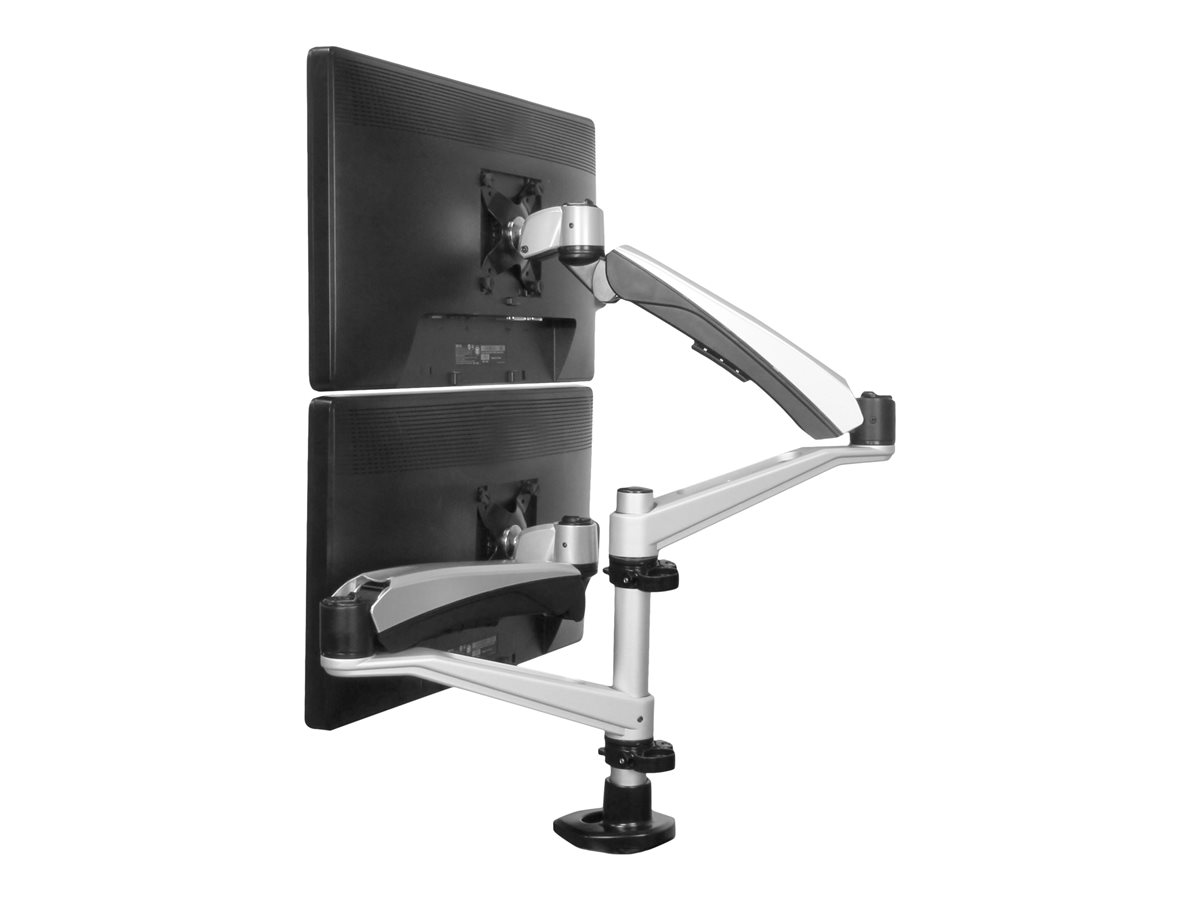 StarTech.com Desk Mount Dual Monitor Arm - Full Motion Articulating Arms - Premium Dual Monitor Stand - For up to 30" (19.8lb/9kg) VESA Mount Monitors - Tool-less Assembly - Steel & Aluminum montážní sada - plný pohyb - pro Displej LCD - černá, stříbrná – foto 6