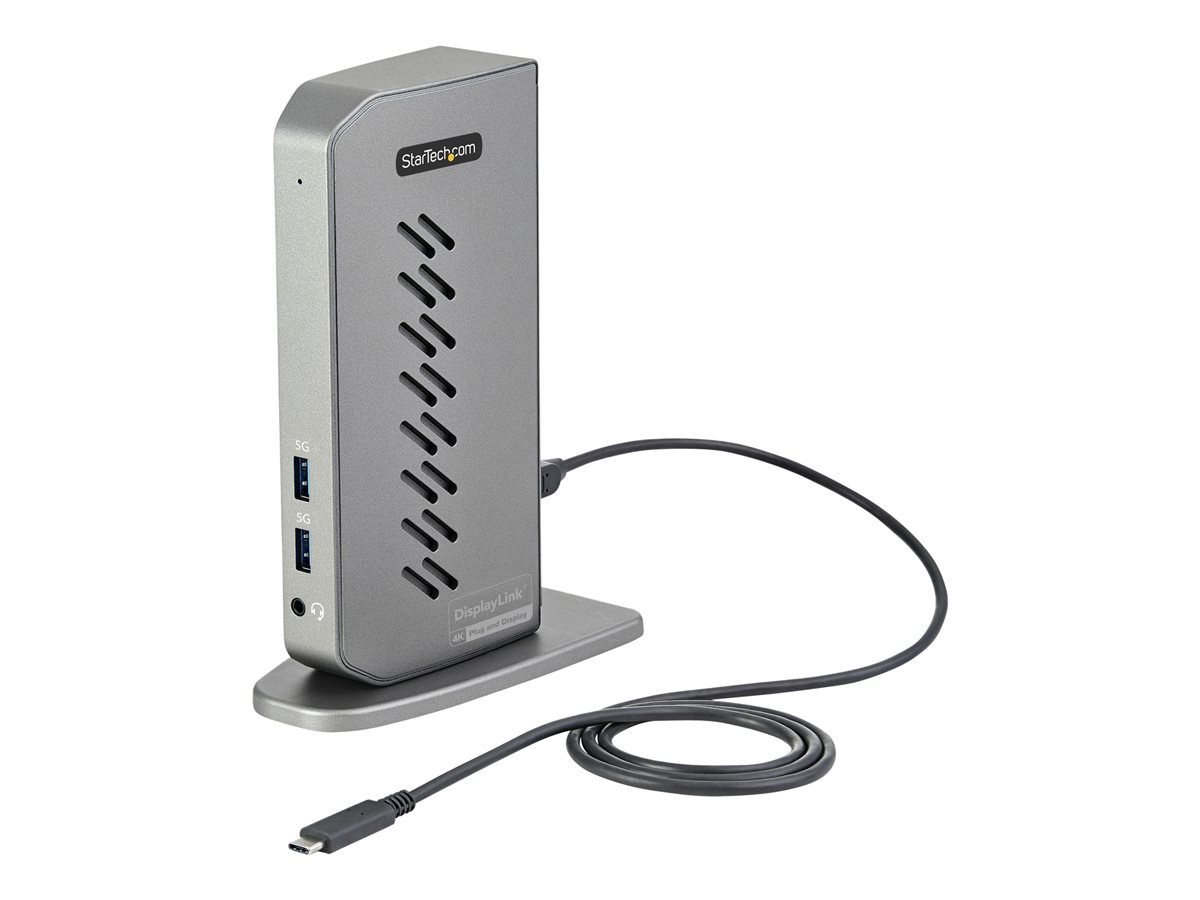 StarTech.com USB-C USB-A Dock, Hybrid Universal USB 3.0 Docking Station for USB-C or USB-A Laptop, Dual Monitor 4K 60Hz HDMI/DisplayPort, 6x USB-A Hub, Gigabit Ethernet, USB 3.1/3.2 Gen 1 - Dual 4K USB-C Dock (DK30A2DHUUE) - dokovací stanice - USB - 2 x HDMI, 2 x DP - 1GbE – foto 2