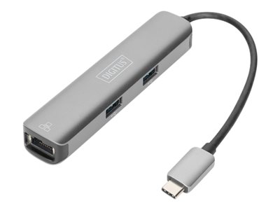 DIGITUS USB-C Dock,5-Port,HDMI(4K/30Hz) USB-AX3/RJ45