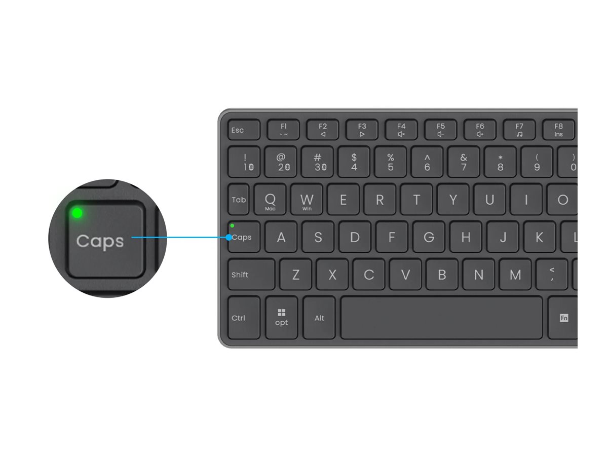 Rapoo E900T keyboard portable mini with touchpad black Input Usage / lifestyle Front 72726