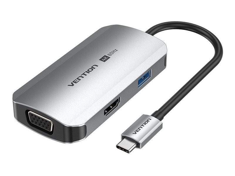 Vention docking station USB-C Product shot Left-angle 79450