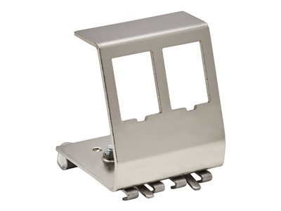 Eaton Tripp Lite Series 2-Port Metal DIN-Rail Mounting Module for Snap-In Keystone Jacks and Couplers, Silver, TAA