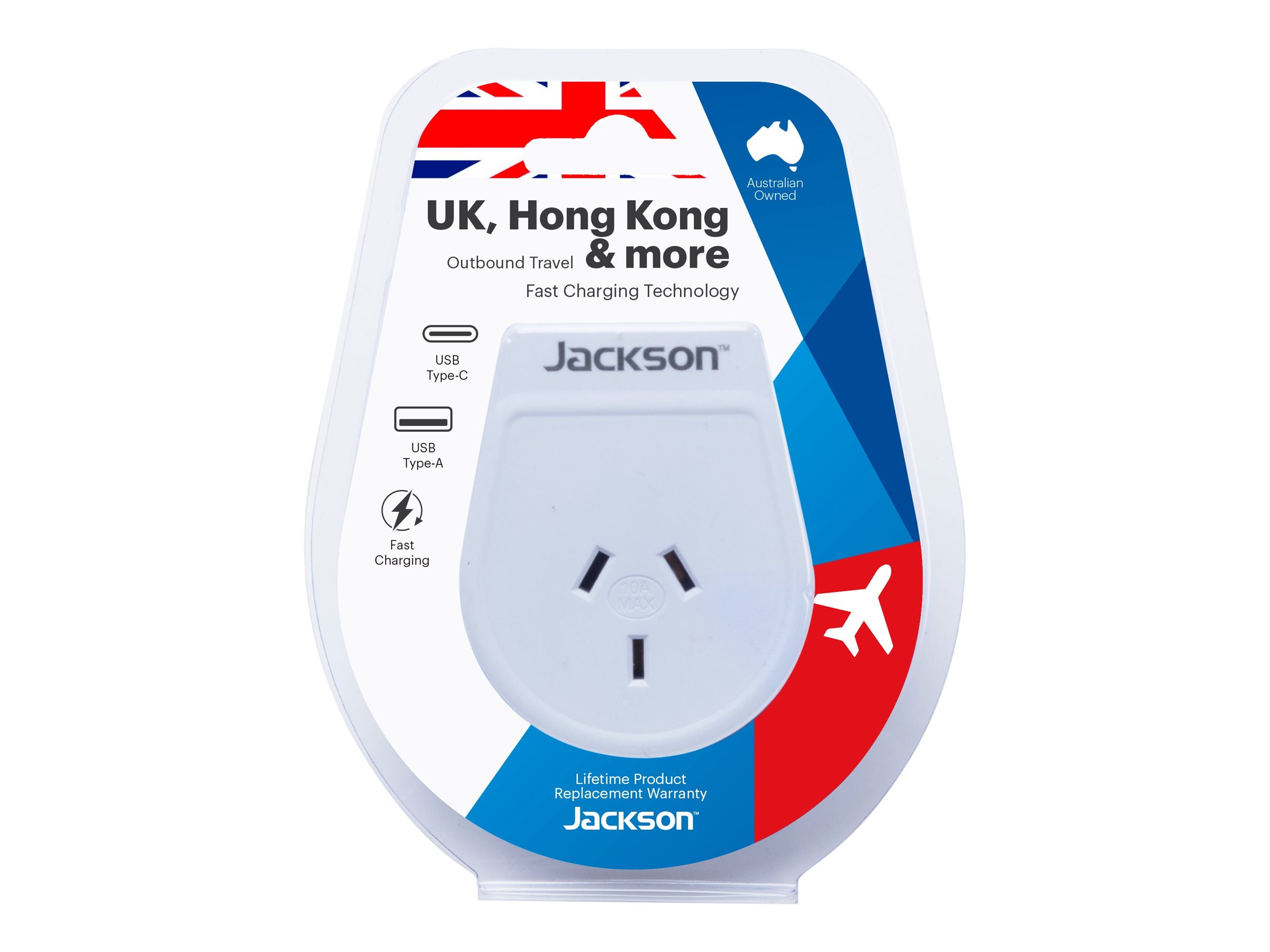 Jackson power adapter slim USB 24 pin USB-C Type I 2400 Package view Front 78150