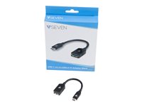 V7 Thunderbolt 3 / USB 2.0 / USB 3.0 USB-C adapter 10cm Sort