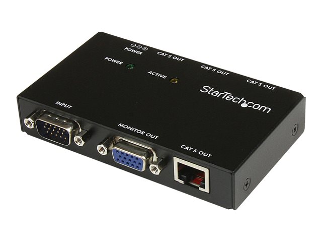 Image of StarTech.com VGA Over CAT5 Video Extender - VGA Extender - 450ft (150m) - 4-Port (ST1214T) - video extender