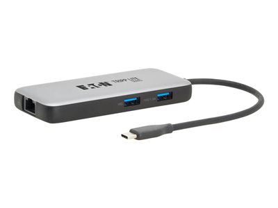 Eaton Tripp Lite Series USB-C Multiport Adapter 4K60Hz HDMI USB 3.2 Gen 2 GbE 100W PD Charging HDR