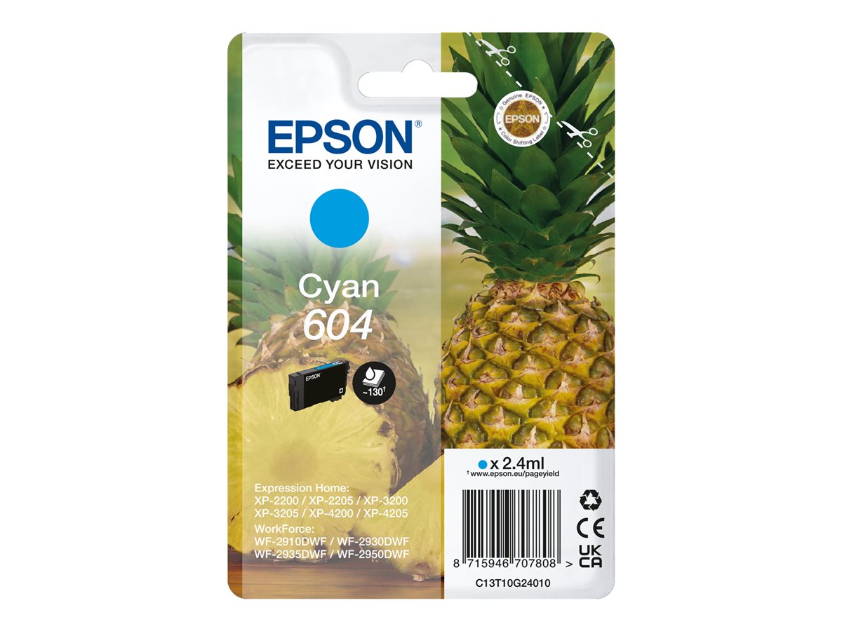 Epson 604 - 2.4 ml - cián -...