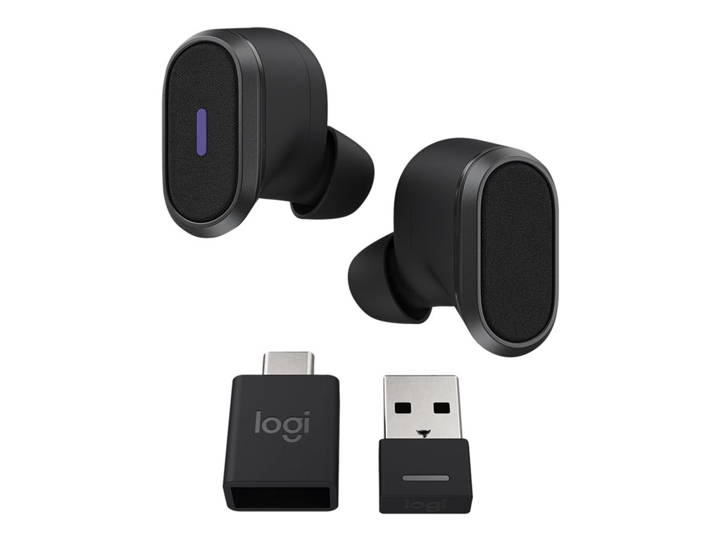 Logitech Zone True Wireless - True Wireless-Kopfh?rer mit Mikrofon - im Ohr - Bluetooth - aktive Rauschunterdr?ckung - Graphite