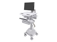 Ergotron StyleView Cart with LCD Arm, LiFe Powered, 2 Drawers Cart open architecture 