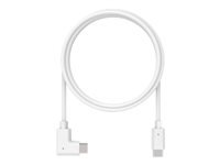 Compulocks 6ft USB-C to USB-C 90-Degree 2.0 Charge and Data Cable - USB cable - 24 pin USB-C (M) straight to 24 pin USB-C (M) right-angled - 6 ft - white - for Compulocks Space Kiosk