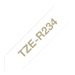 Ruban TZERE tissus Or sur Blanc 12mm (4m)