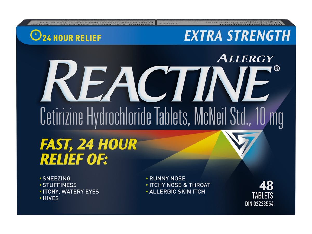 Reactine Allergy Extra Strength Cetirizine Hydrochloride Tablets - 10mg - 48's