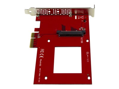 malm At søge tilflugt ubetinget StarTech.com U.2 to PCIe Adapter - x4 PCIe - For 2.5" U.2 NVMe SSD -  SFF-8639 PCIe Adapter - U.2 SSD - PCIe SSD - U.2 drive (PEX4SFF8639) -  interface adapter - Ultra M.2 Card - PCIe 3.0 x4