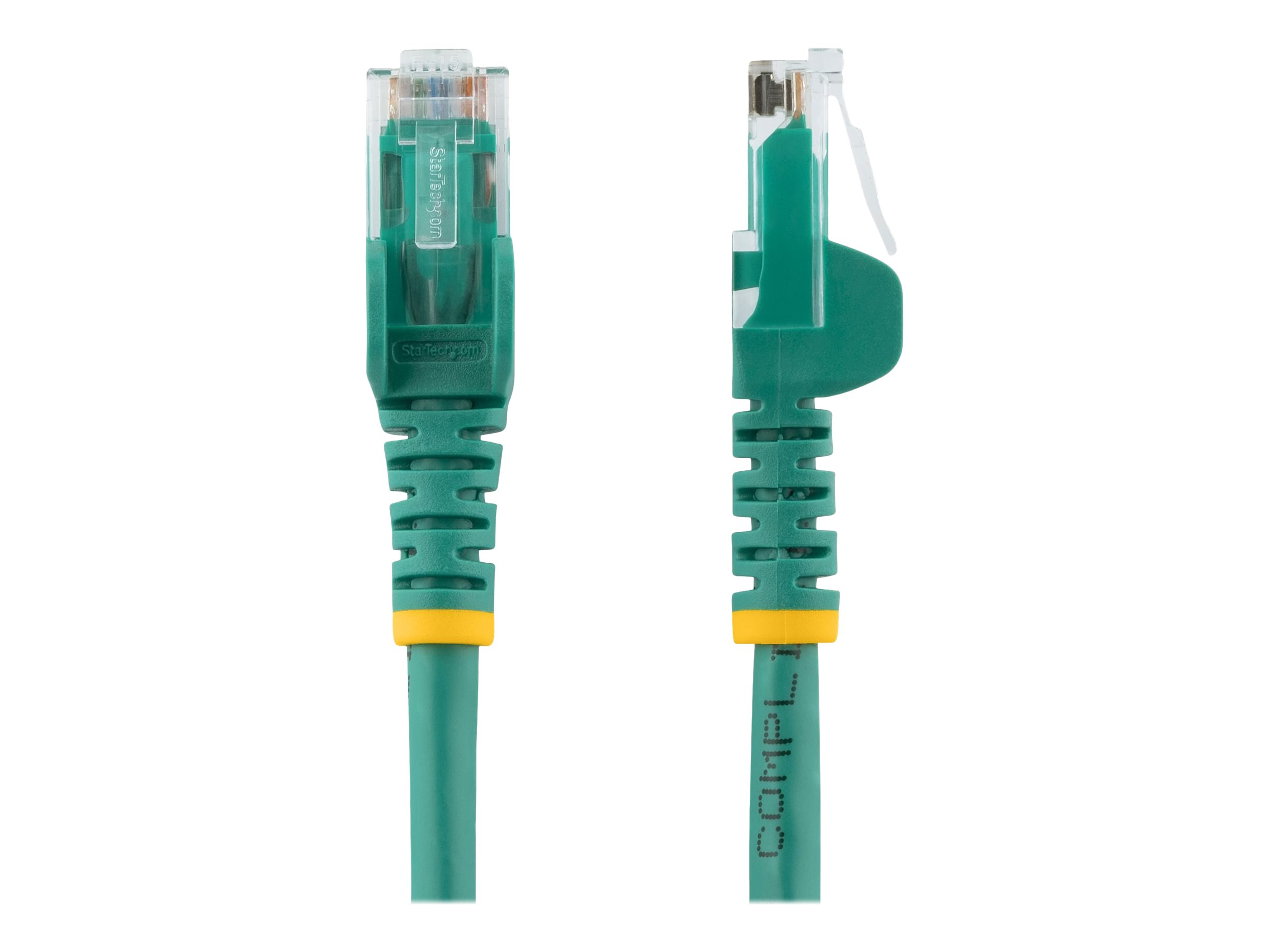 Startech 15m CAT6 Ethernet Cable, 10 Gigabit Snagless RJ45 650MHz 100W PoE Patch Cord, CAT 6 10GbE UTP Network Cable w/Strain Relief, Green, Wiring is UL Certified/TIA - Category 6 - 24AWG (N6PATC15MGN) - patch cable - 15 m - green