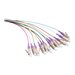Fiber Pigtail Set 12 x LC OM4 2m, colored, violet connector – LogiLink