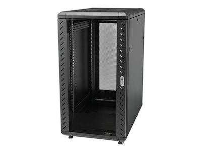 StarTech.com 32U 19" Server Rack Cabinet, Adjustable Depth 6-32 inch, Lockable 4-Post Network/Data/AV Equipment Rack Enclosure w/ Glass Door & Casters, Flat Pack, 1763lb/800kg Capacity