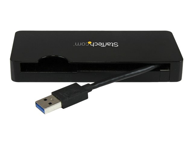 StarTech.com USB 3.0 to HDMI or VGA Adapter Dock - USB 3.0 Mini Docking Station w/ USB, GbE Ports - Portable Universal Laptop Travel Hub (USB3SMDOCKHV)