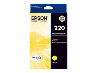 Epson 220 yellow original ink Product shot Front 79200